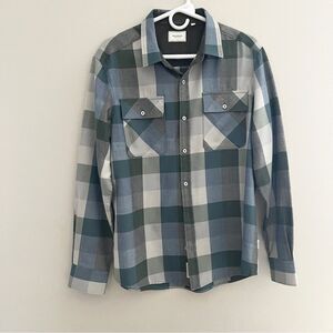 7 Diamonds Button Down Shirt Mens M Blue Long Sleeve Casual Comfort